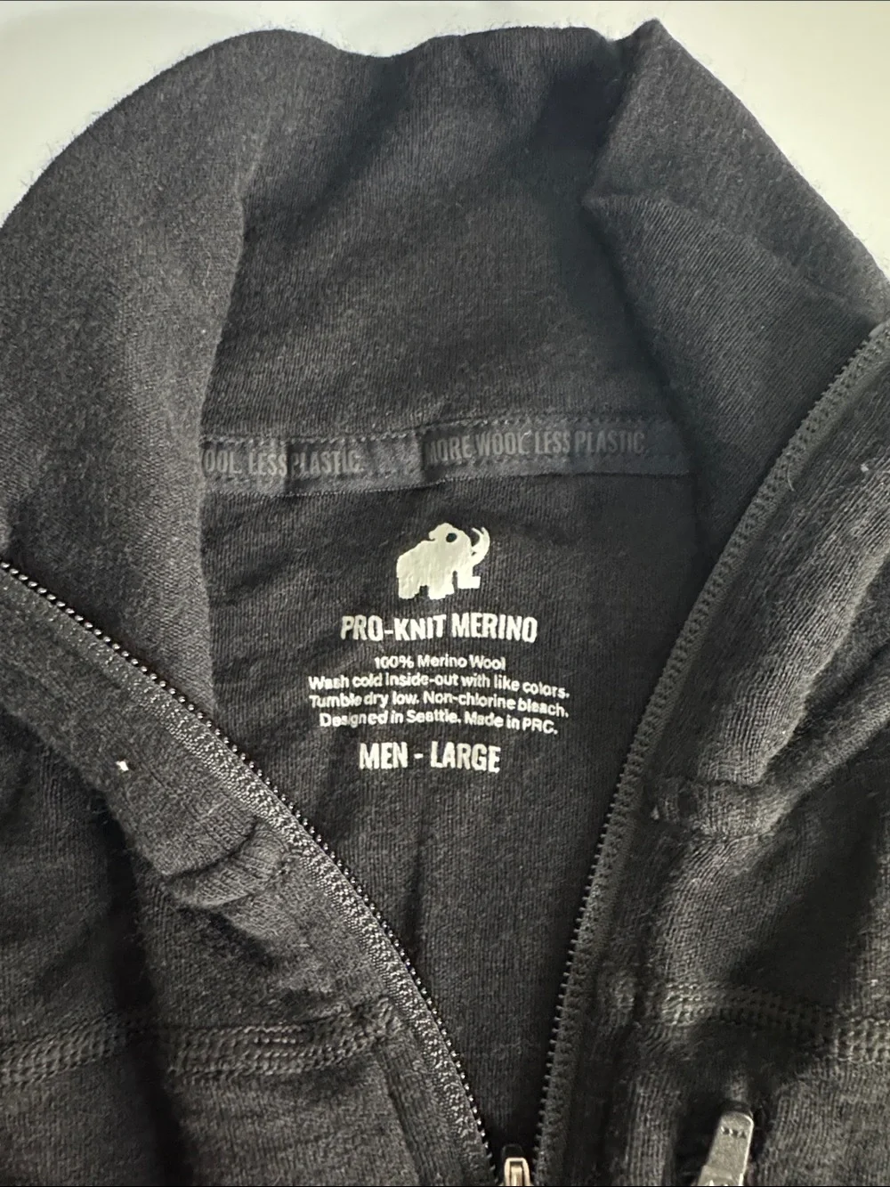 Men's Black Full-Zip Sweater Jacket - Unbranded